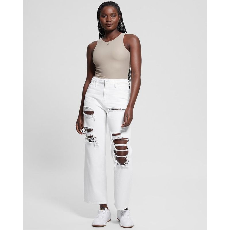 GUESS - Jeans 90S High Rise Mujer Blanco