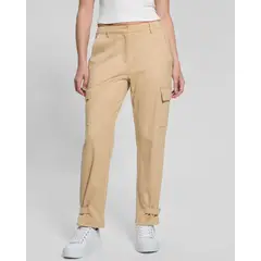 GUESS - Pantalon New Marzia Suede Cargo Mujer Beige