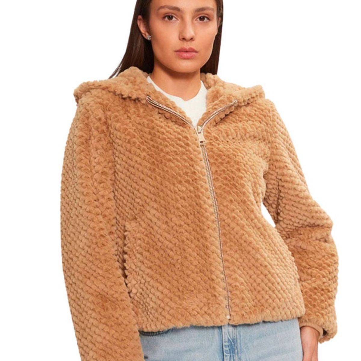 GUESS - Chaqueta New Theoline Jacket Mujer Beige