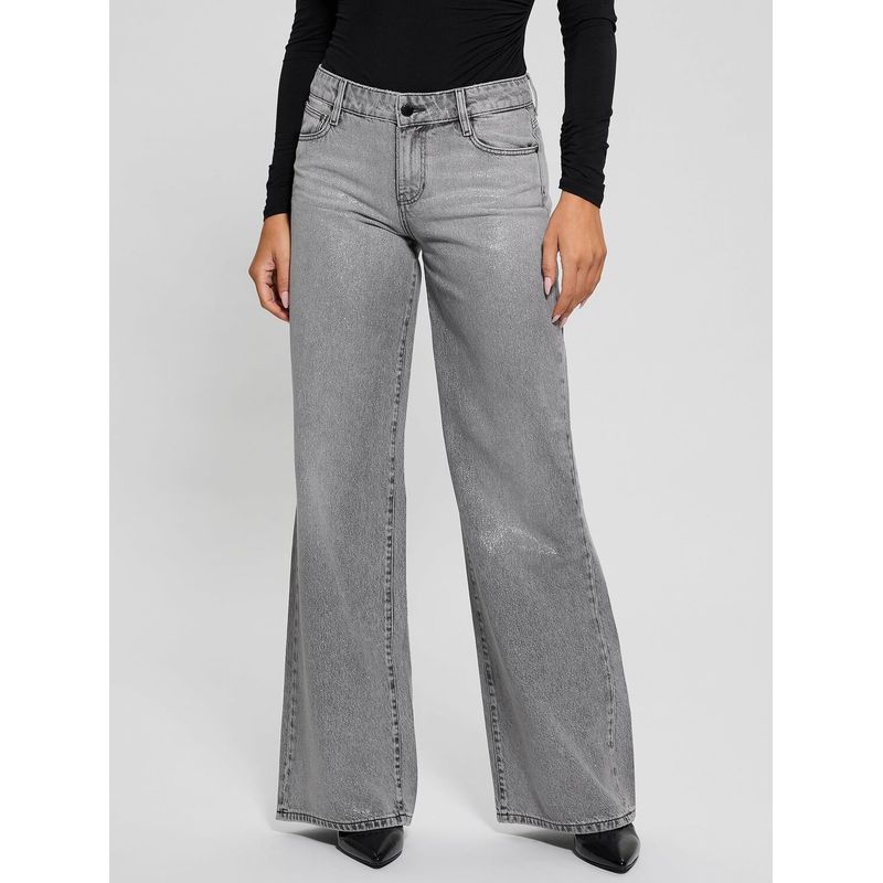 GUESS - Jeans Sexy Palazzo Mujer Plata