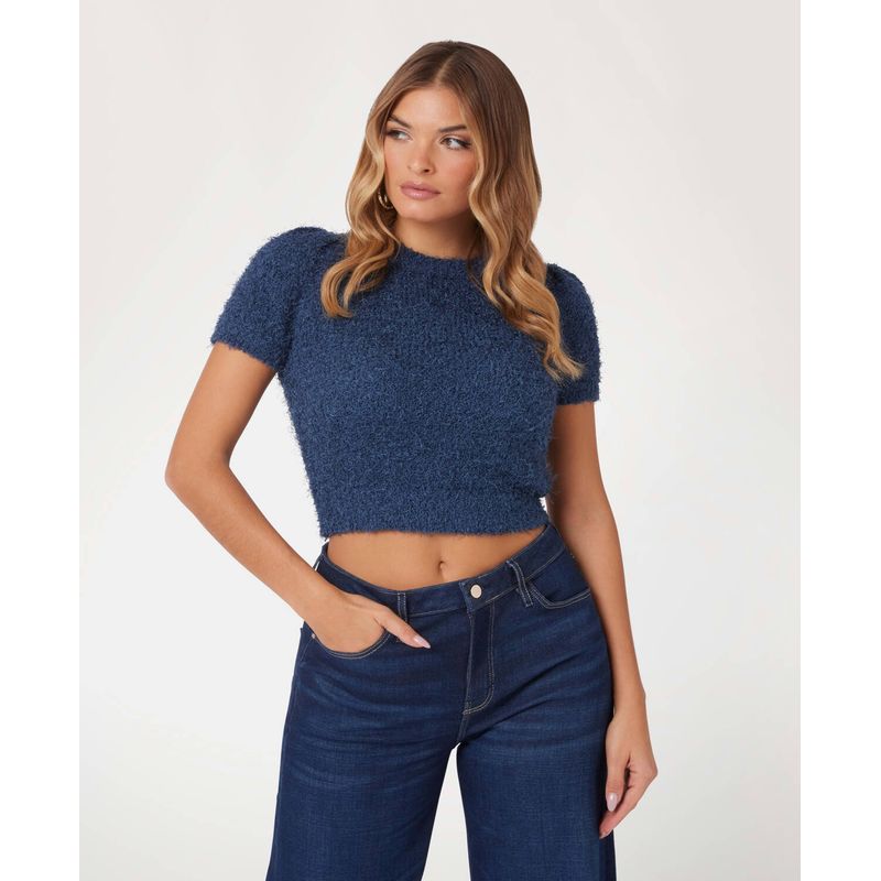 GUESS - Polera Ss Usami Boucle Blend Swtr Mujer Multicolor