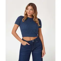 GUESS - Polera Ss Usami Boucle Blend Swtr Mujer Multicolor