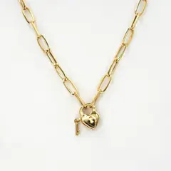 ELLA JOYAS - Cadena Clip Corazón Oro 18k