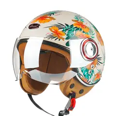 BEON - CASCO DE MOTO PRINT CREAM - TALLA S