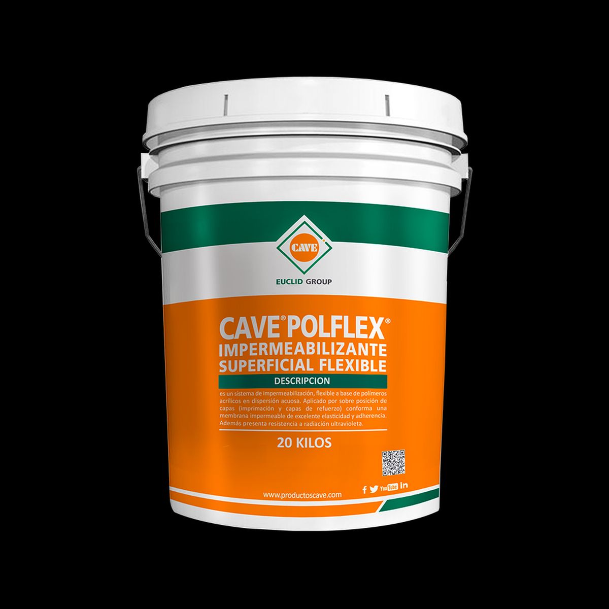 CAVE - CAVE POLFLEX - Impermeabilizante flexible Tineta 20 Kg