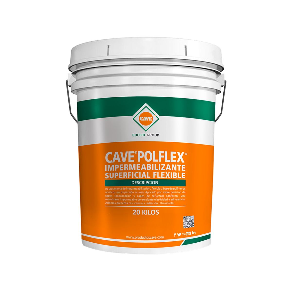 CAVE - CAVE POLFLEX - Impermeabilizante flexible Tineta 20 Kg