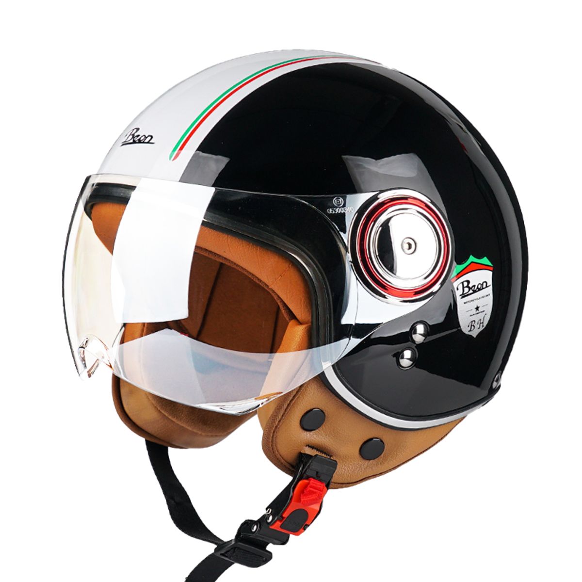 BEON - CASCO DE MOTO BEON RETRO BLACK - TALLA S