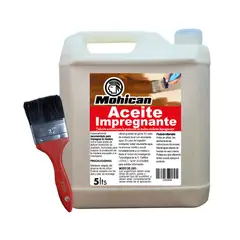 MOHICAN - PROMO ACEITE IMPREGNANTE BIDÓN 5LTS + BROCHA 2 1/2''