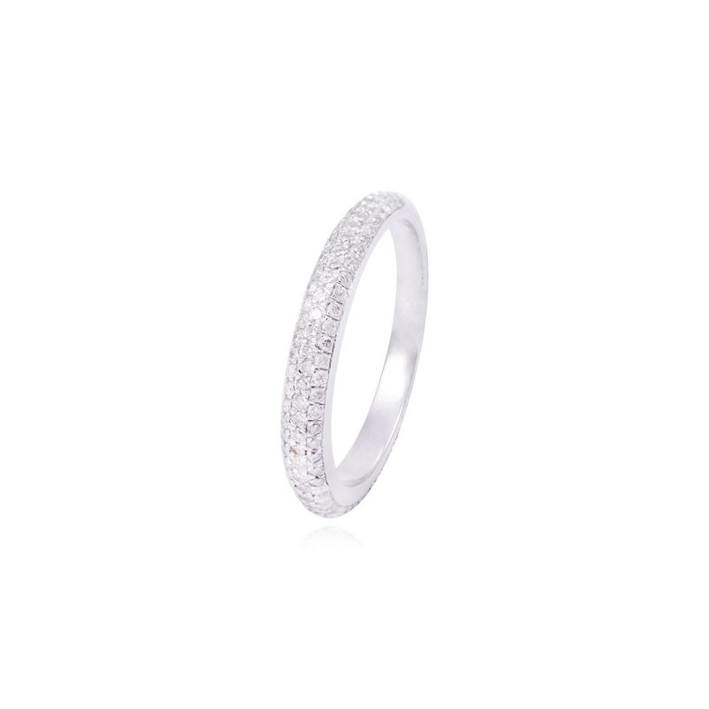 JB JOYAS BARON - Anillo de Oro Blanco 18kt Bold con Diamantes 40Pts