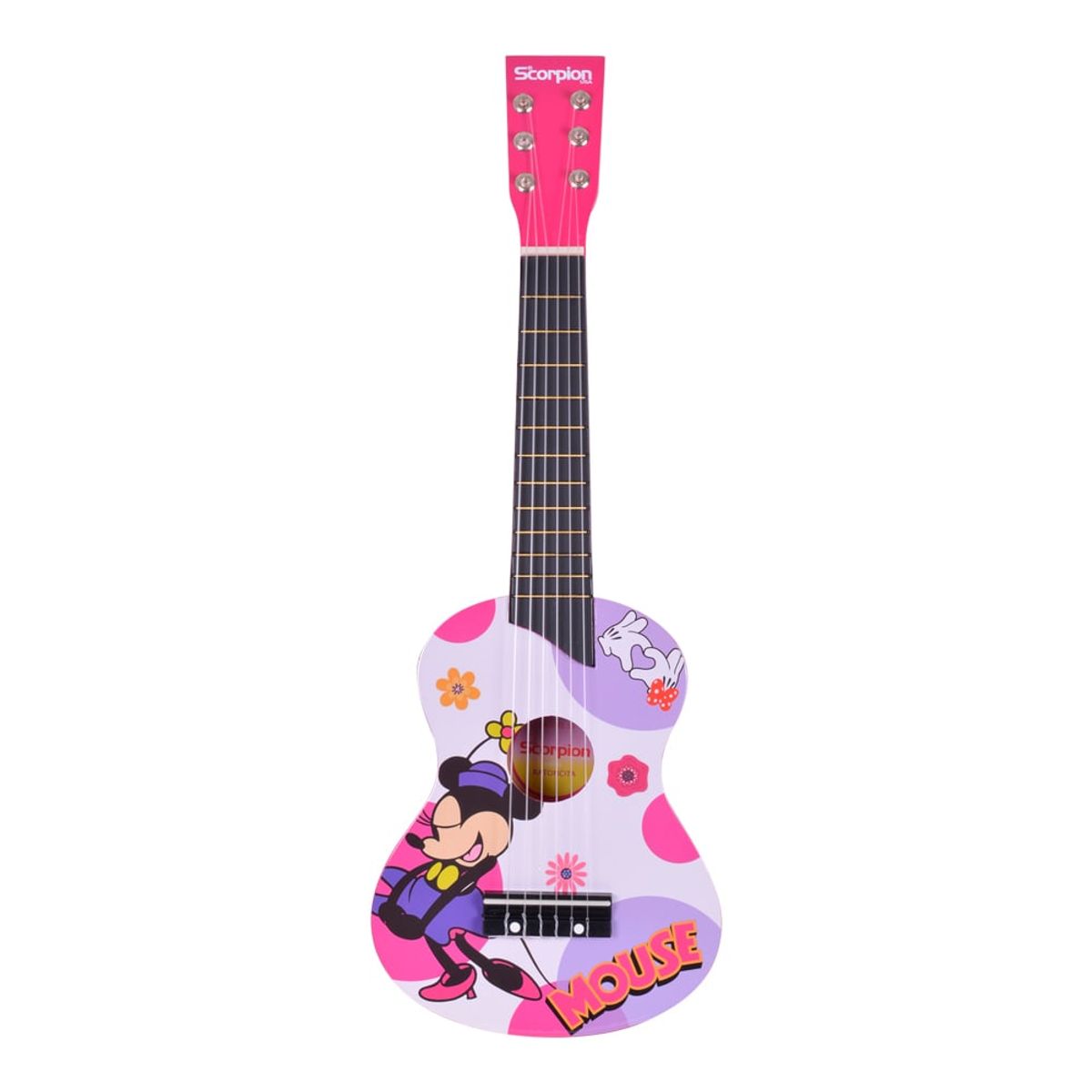 SCORPION - GUITARRA NIÑA 25 PULGADAS MOD.RATONCITA COLOR ROSA SCORPION