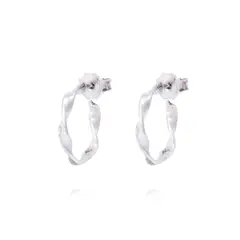 JB JOYAS BARON - Aros de Plata Esterlina 925 Argollas Espiral