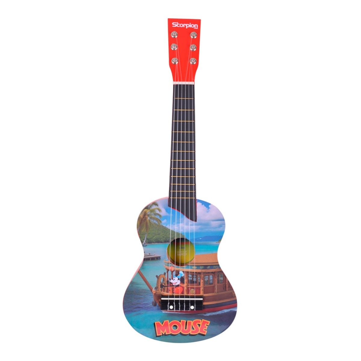 SCORPION - GUITARRA NIÑO 25 PULGADAS MOD.BARCO COLOR ROJA SCORPION