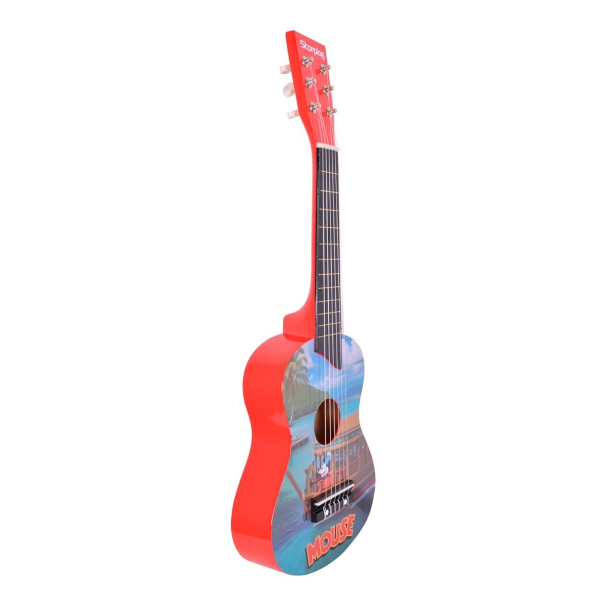 SCORPION - GUITARRA NIÑO 25 PULGADAS MOD.BARCO COLOR ROJA SCORPION