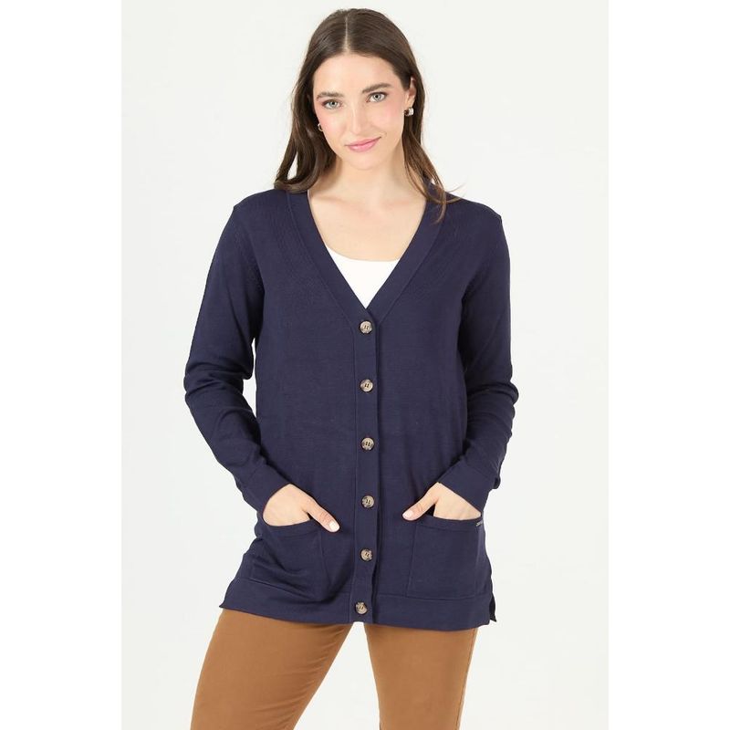 PRIVILEGE - Cardigan azul marino PRIVILEGE 2460 - Azul Marino