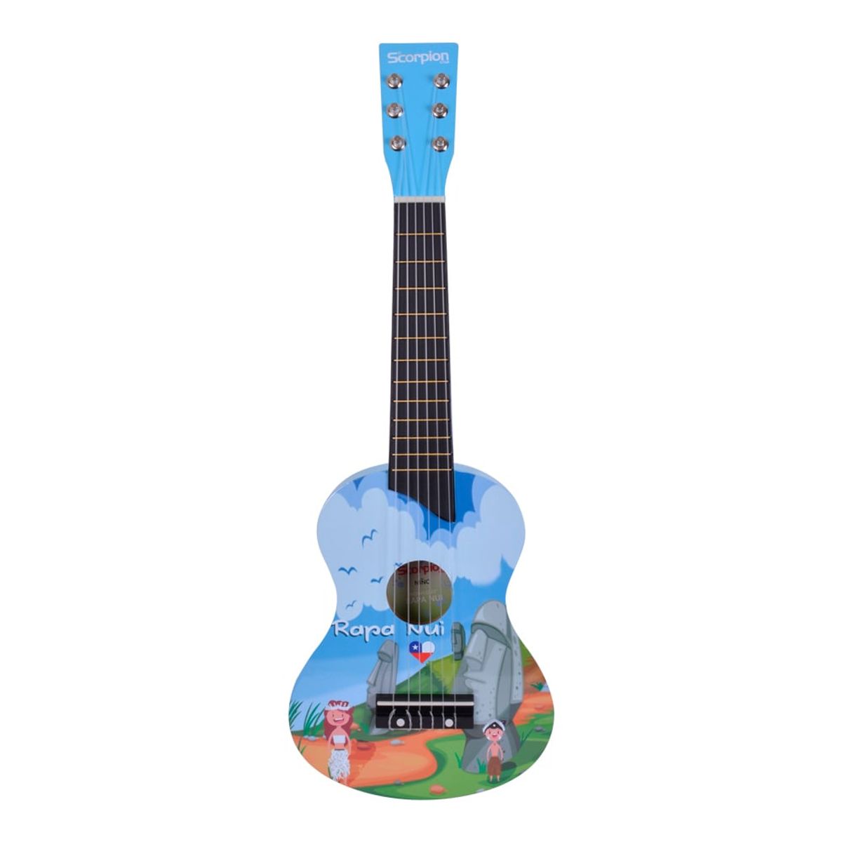 SCORPION - GUITARRA NIÑO 25 PULGADAS MOD.RAPA NUI CELESTE SCORPION