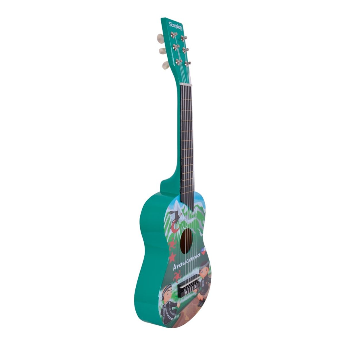 SCORPION - GUITARRA NIÑO 25 PULGADAS MOD.ARAUCANIA COLOR VERDE SCORPION