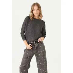 PRIVILEGE - Sweater gris oscuro 2109 - Gris Oscuro