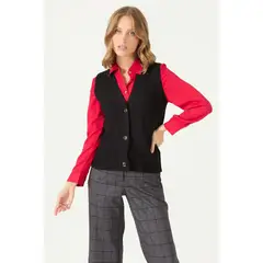 PRIVILEGE - Cardigan negro 2209 - Negro