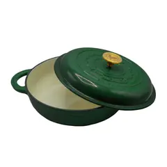 LA CREOLE - Olla perfil bajo Ø30cm Vert Émeraude La Créole