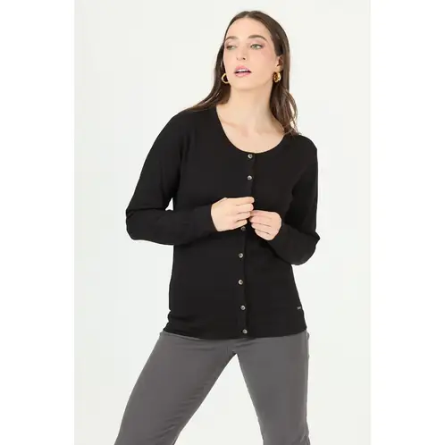 PRIVILEGE - Cardigan negro 2468 - Negro