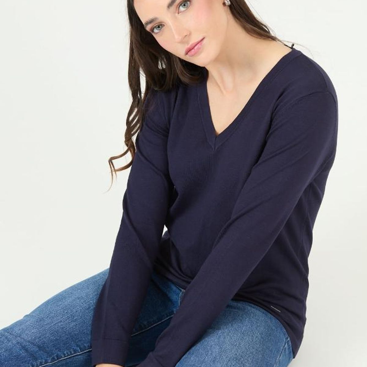 PRIVILEGE - Sweater azul marino 2455