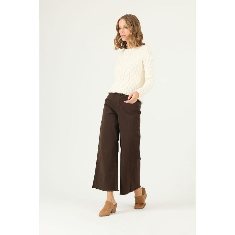 PRIVILEGE - Sweater crema trenzado PRIVILEGE 2214 - Crema