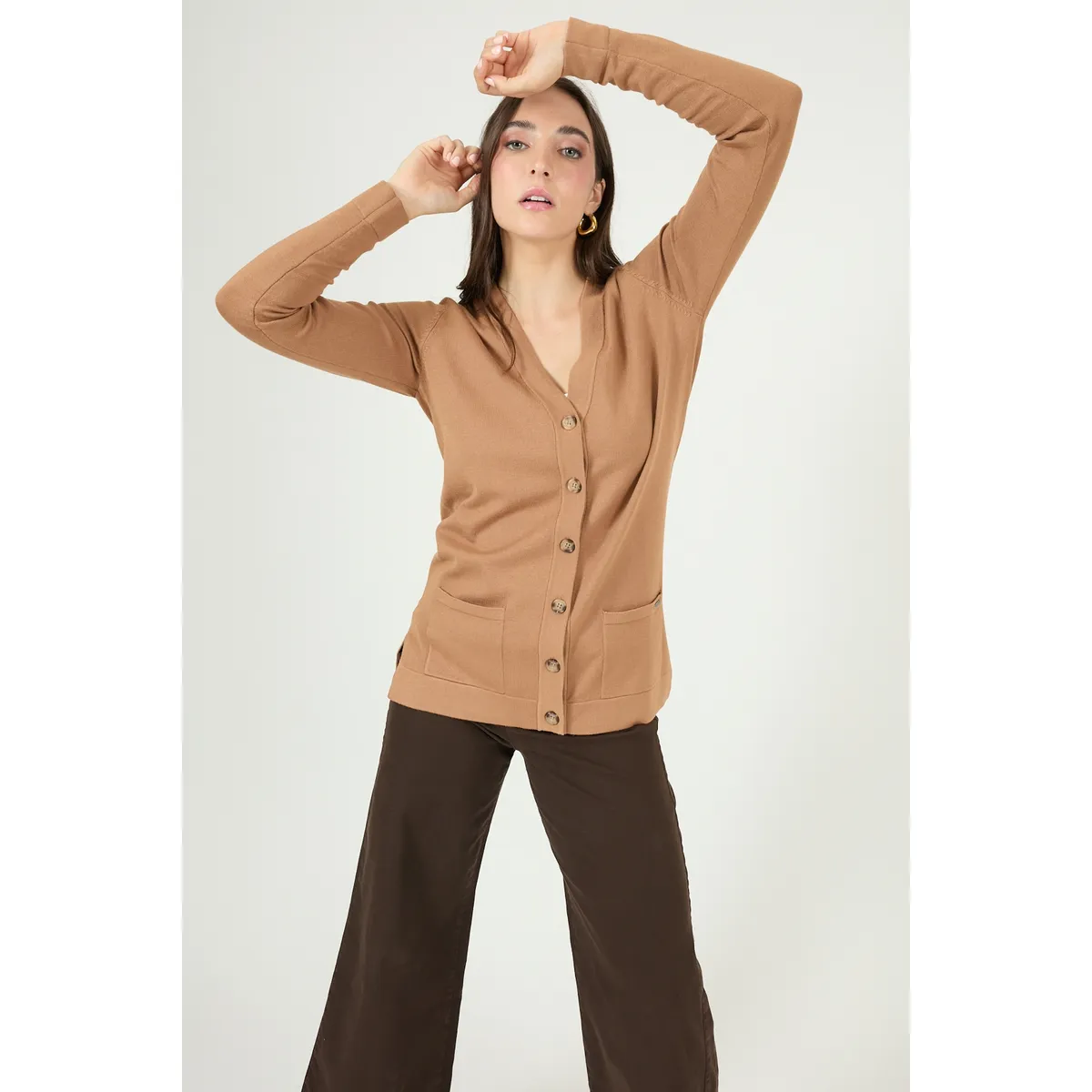 PRIVILEGE - Cardigan camel 2463