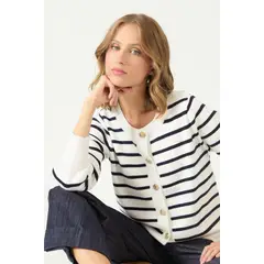 PRIVILEGE - Cardigan crudo 2166 - Crudo