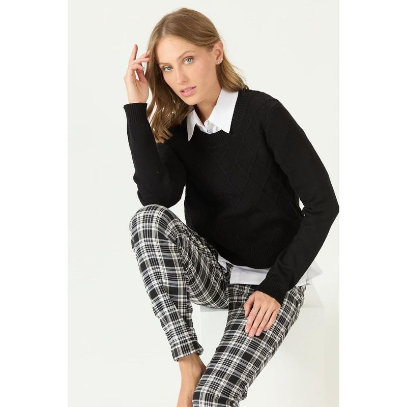PRIVILEGE - Sweater negro PRIVILEGE 2207 - Negro