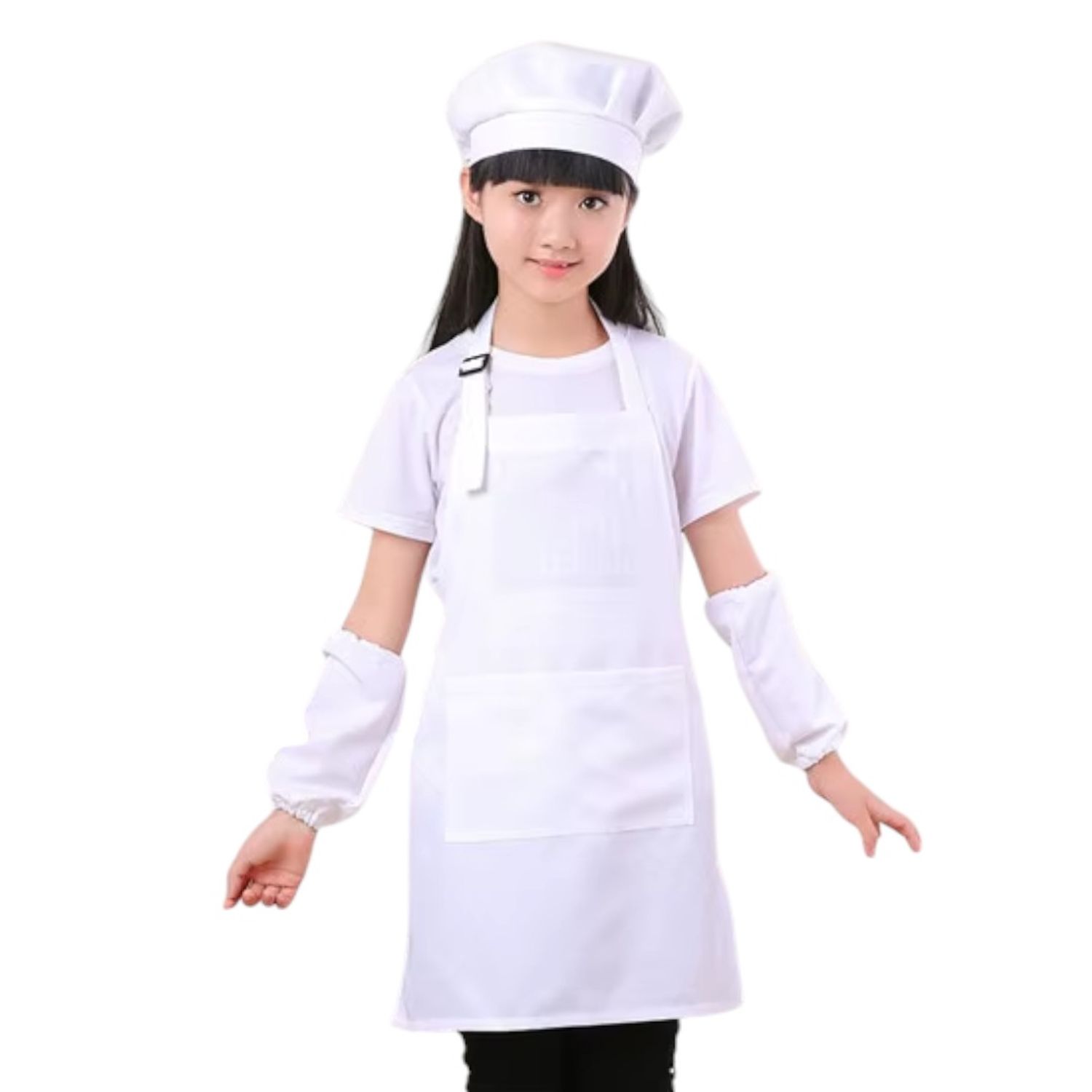 Set De Delantal Y Gorro Chef Para Niños – Incluye Guantes Y Agarradoras, Talla 3-12 Años (Rosa Roja)