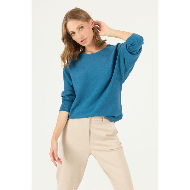 PRIVILEGE - Sweater petroleo PRIVILEGE 2404 - Petroleo.