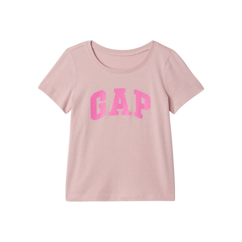GAP - Polera Logo Manga Corta Niña Rosa
