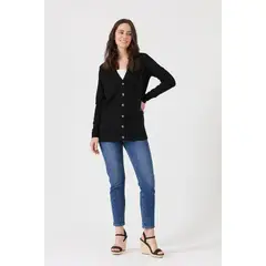 PRIVILEGE - Cardigan negro 1561 - Negro