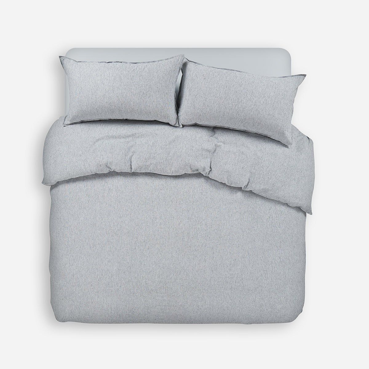 ROSEN - Funda Plumón Froens Lino-Algodón Rayas Gris 2 Plazas