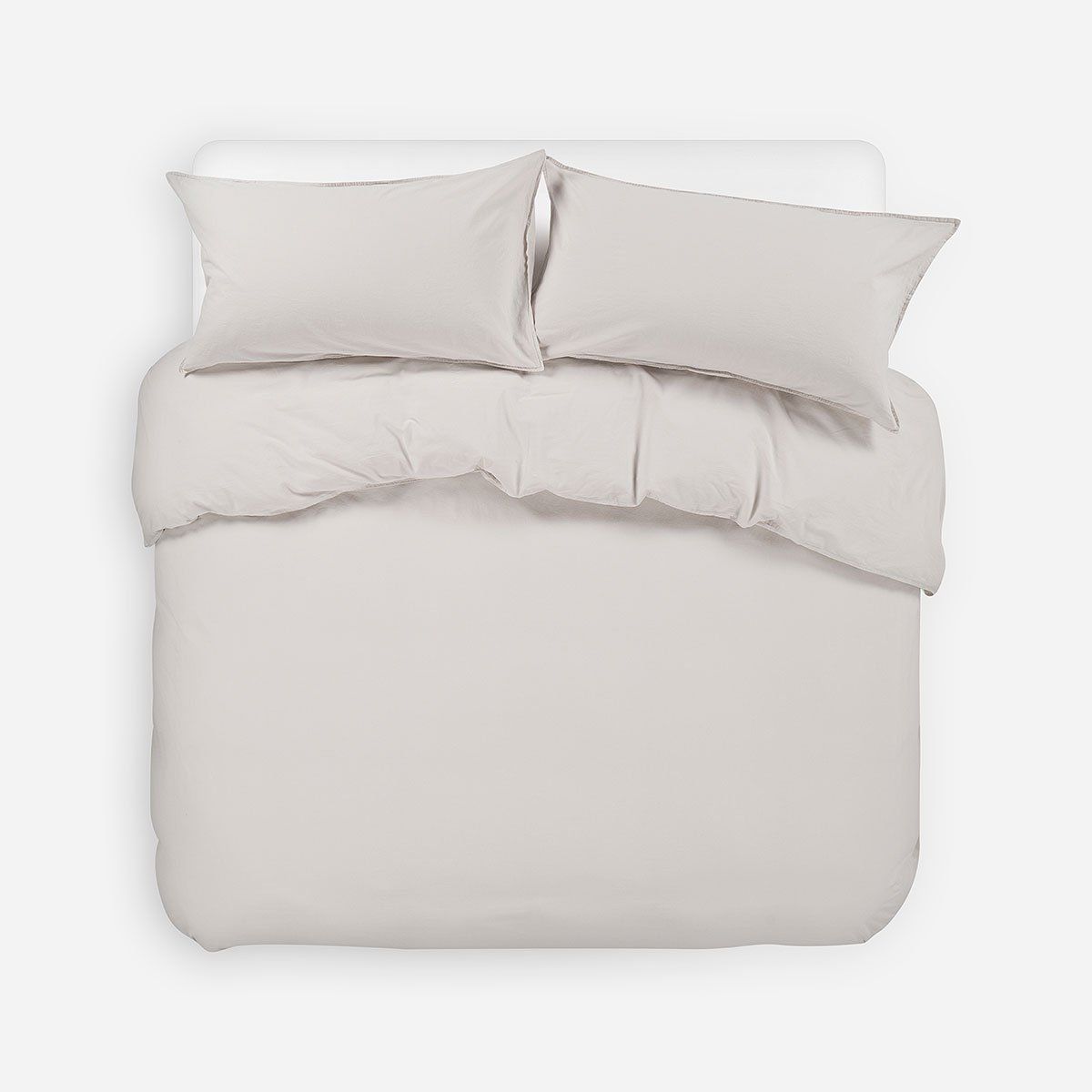 ROSEN - Funda Plumón Froens Algodón Orgánico Gris Perla King