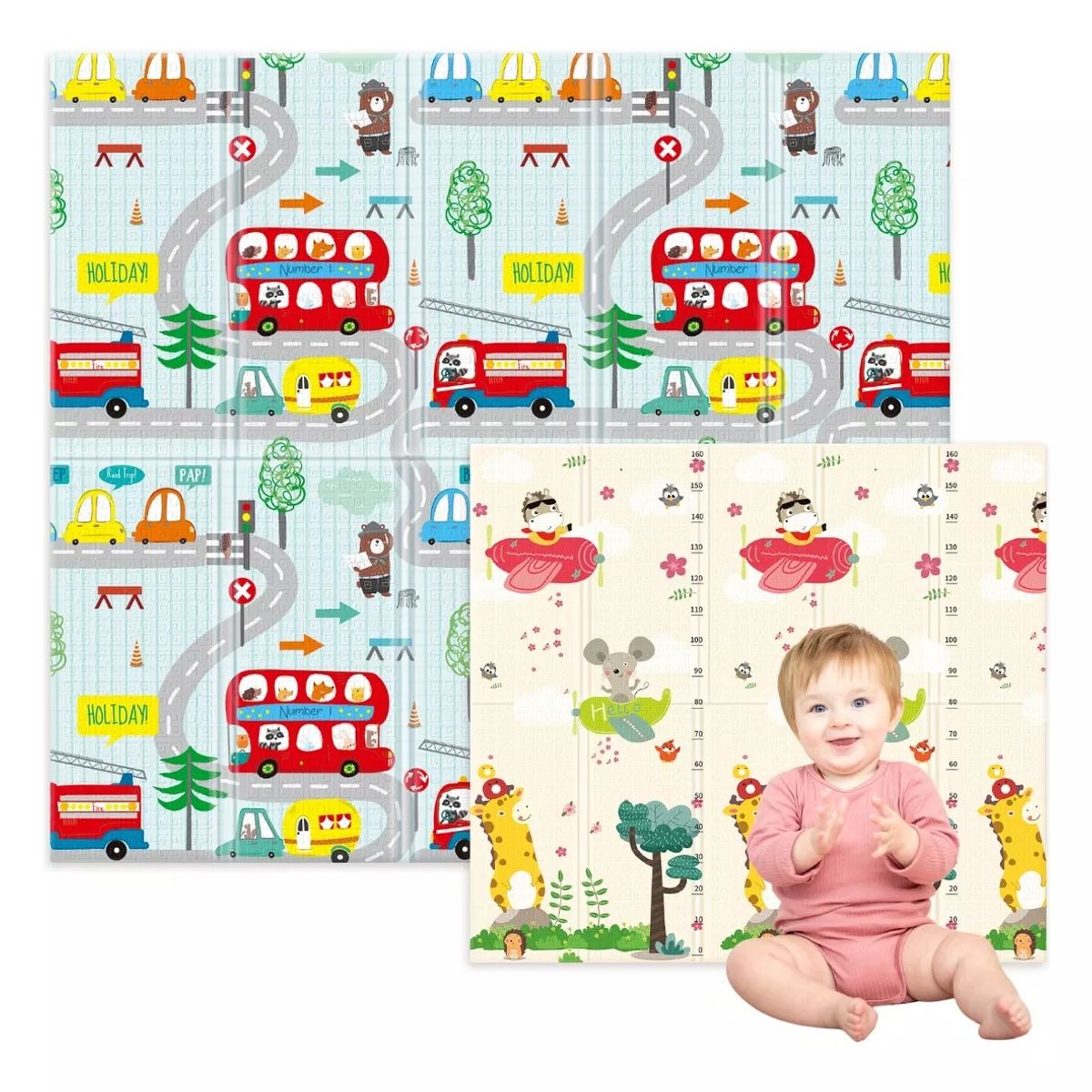 GENERICO - Alfombra Para Niños Ideal Para Gatear Y Jugar