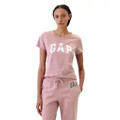 GAP - Polera Logo Manga Corta Mujer Rosa