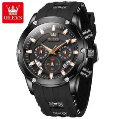 STARTECHOFFICE - Reloj Deportivo de Lujo OLEV Acero Inoxidable Cuarzo Sumergible 30M