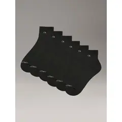 CALVIN KLEIN - Pack 6 Calcetines Basic Sport Quarter Negro