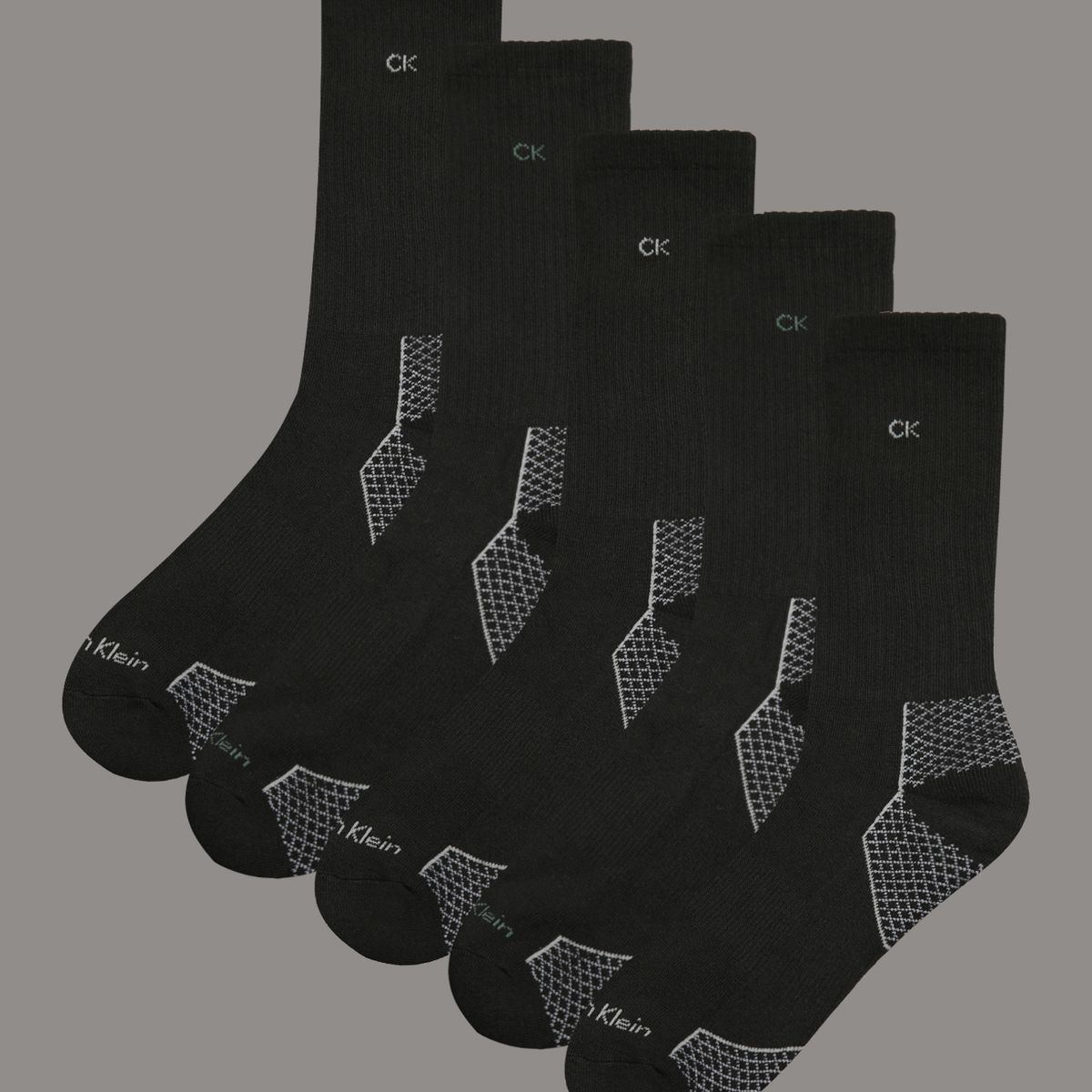 CALVIN KLEIN - Pack 5 Calcetines Cushion 1/2 Terry Negro Calvin Klein