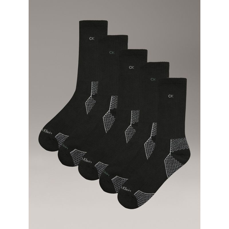 CALVIN KLEIN - Pack 5 Calcetines Cushion 1/2 Terry Negro Calvin Klein