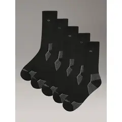 CALVIN KLEIN - Pack 5 Calcetines Cushion 1/2 Terry Negro