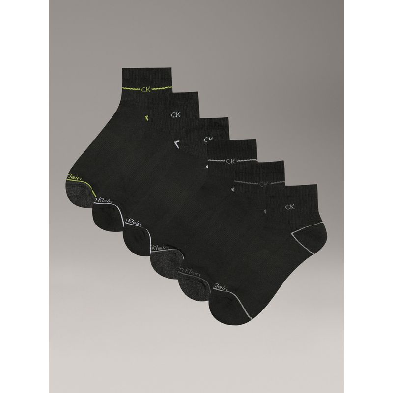 CALVIN KLEIN - Pack 6 Calcetines Cushion Quarter Negro Calvin Klein