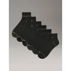 CALVIN KLEIN - Pack 6 Calcetines Cushion Quarter Negro