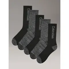 CALVIN KLEIN - Pack 5 Calcetines Cushion Crew Negro