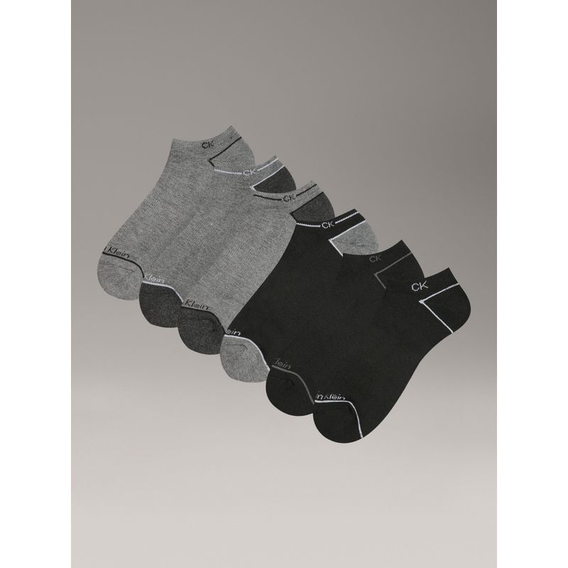 CALVIN KLEIN - Pack 6 Calcetines Cushion No Show Gris Calvin Klein