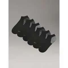 CALVIN KLEIN - Pack 6 Calcetines Cushion No Show Negro