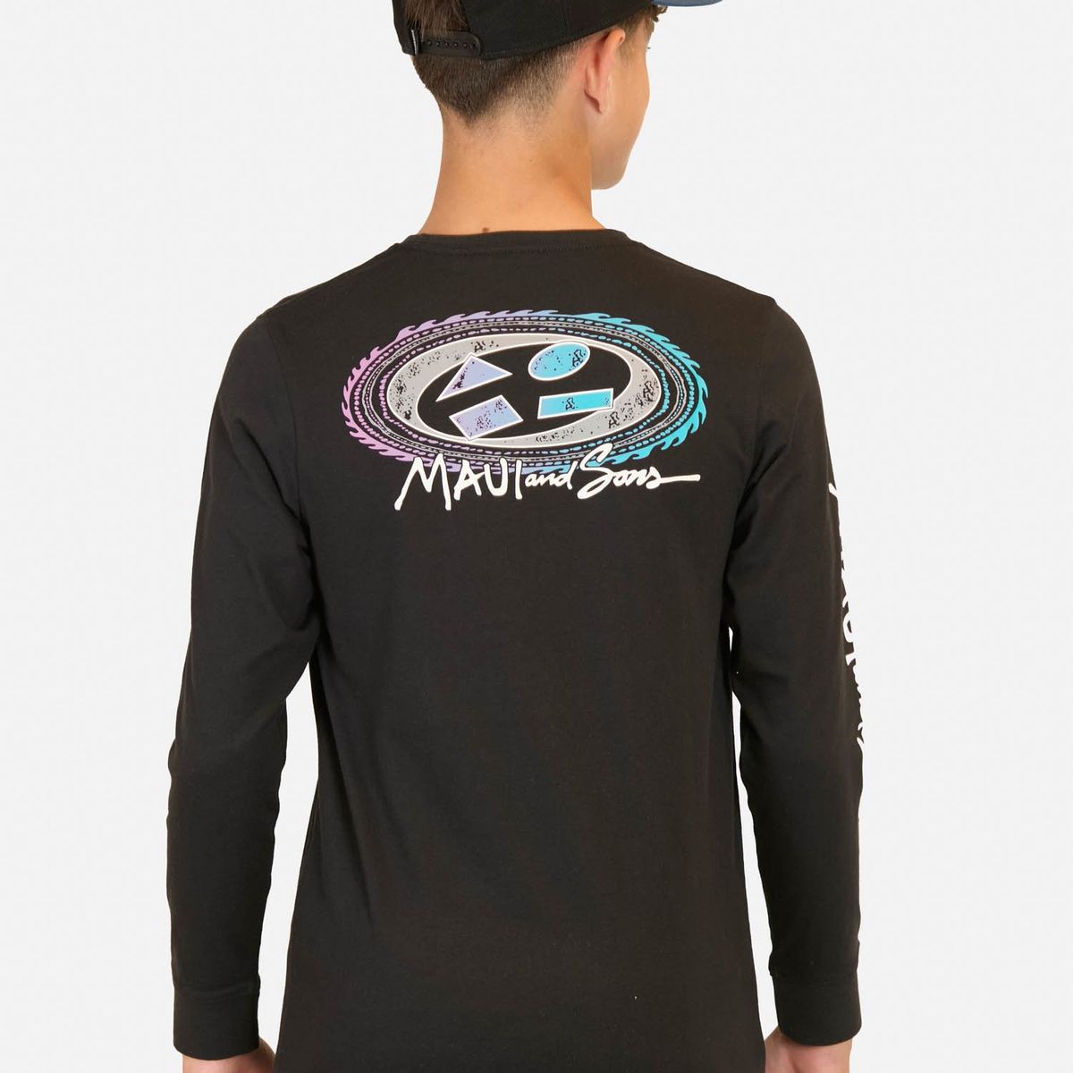 MAUI AND SONS - Polera ML Mai Tai Negro Infantil Maui And Sons - Negro