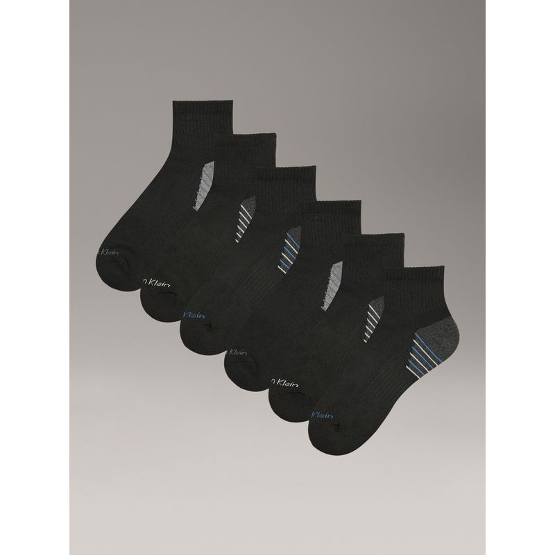 CALVIN KLEIN - Pack 6 Calcetines Cushion Quarter Negro Calvin Klein