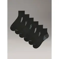 CALVIN KLEIN - Pack 6 Calcetines Cushion Quarter Negro